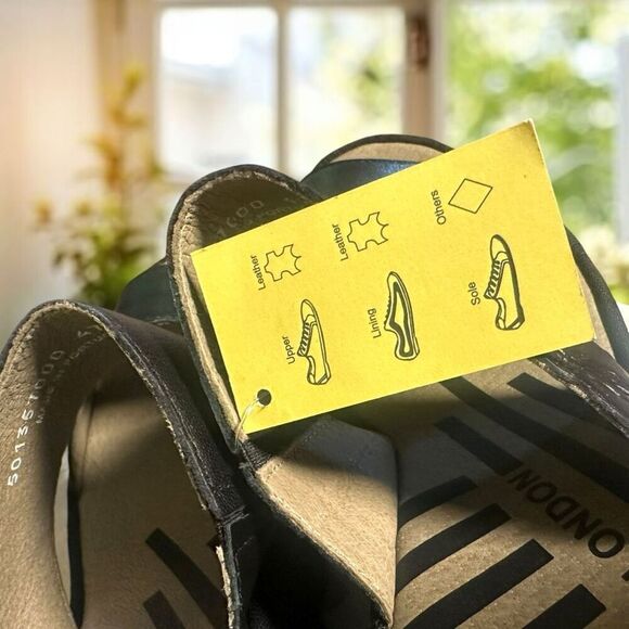 Fly London $190 BESY357FLY Moose Black Leather Slide Wedge Sandals Women’s EU 38 - Picture 14 of 16